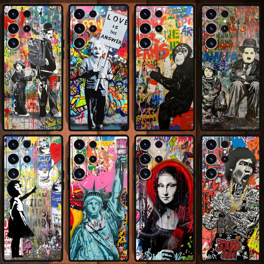 Phone Accessories Samsung - Banksy Graffiti Art Phone Case For